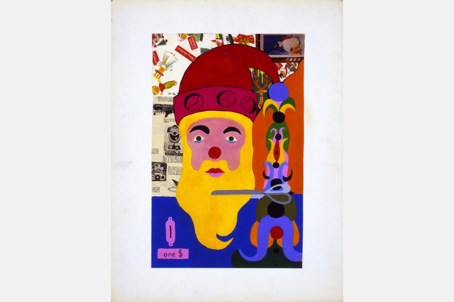 Père Noël – gouache sur papier – 50 x 32 cm – 1967