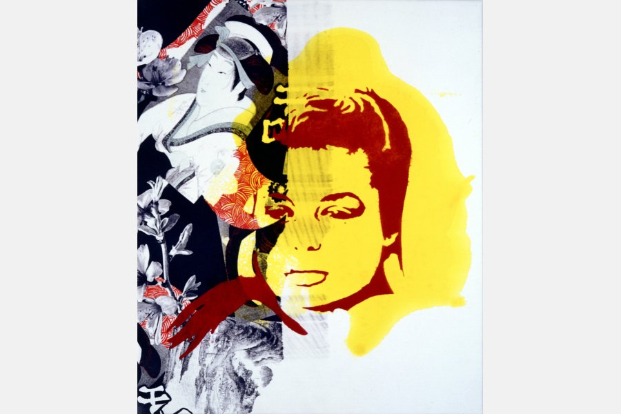 Geisha dream – Technique mixte sur toile – 55 x 46 cm – 2005