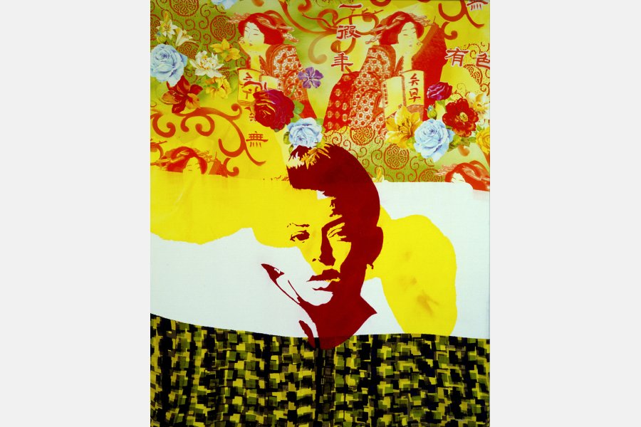 Jumelles soleil levan – Technique mixte sur toile – 100 x 81 cm – 2005