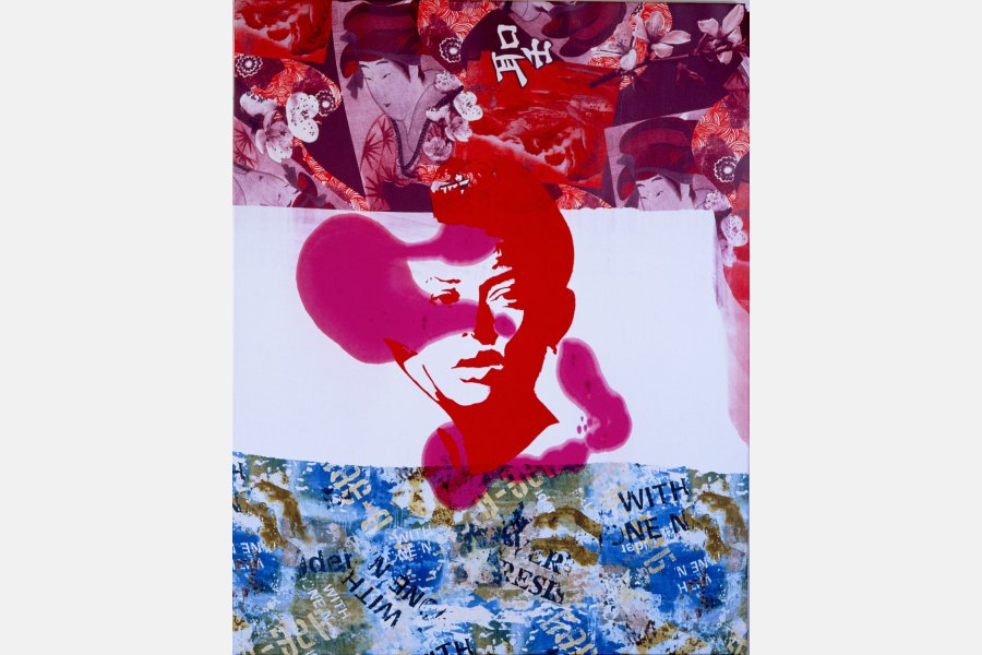 Red riverside East – Technique mixte sur toile – 100 x 81 cm – 2005