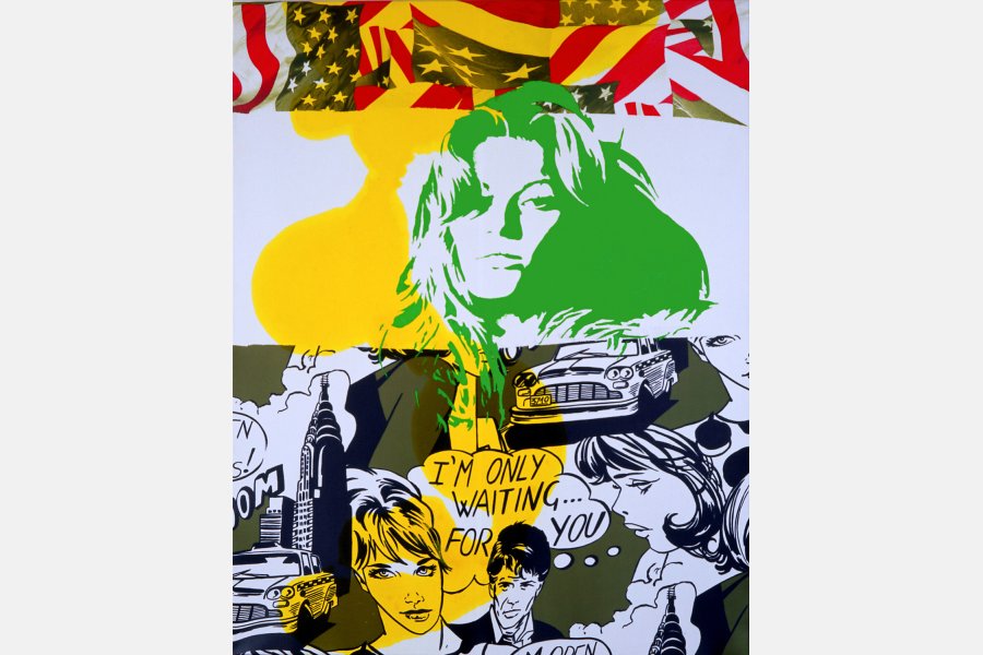 Don't call me mellow yellow – Technique mixte sur toile – 92 x 73 cm – 2005