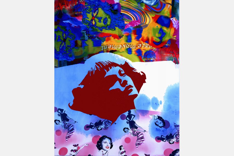 Tango Techno – Technique mixte sur toile – 92 x 73 cm – 2005