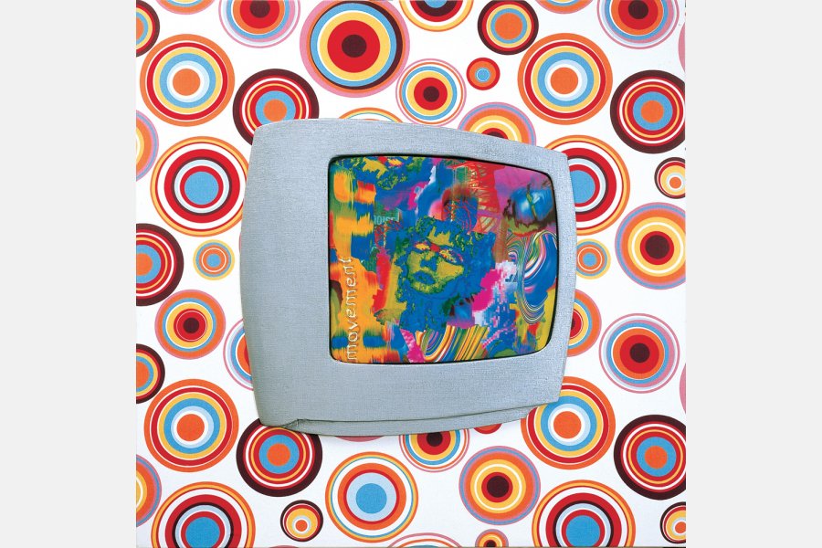 L'écran Hypnotique - Technique mixte sur toile - 100 x 100 cm - 2005