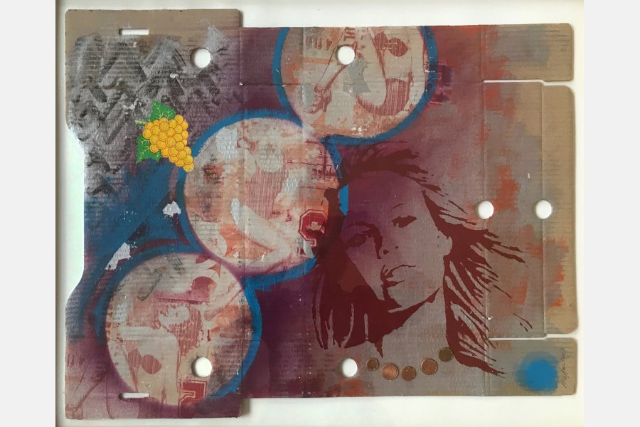 Il n'y a pas que l'argent - acrylique sur carton d'archive - 2007