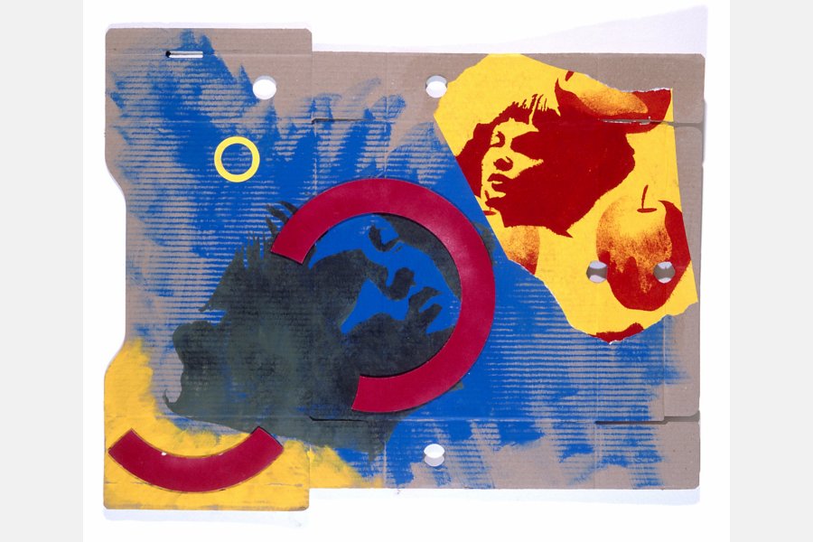 Un rêve par ci un rêve par là - acrylique sur carton d'archive - 2007