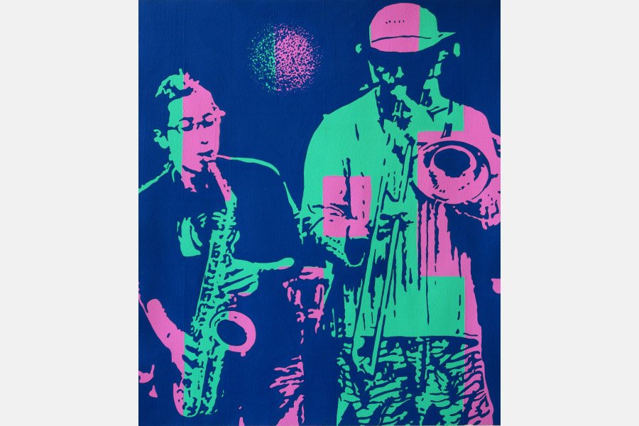 Midnight+Duo – Acrylique sur papier – 65 x 50 cm – 2010