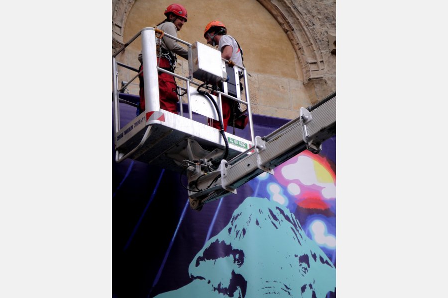 Nuit blanche Préparatifs 4 – bibliothèque Forney Paris – 2010