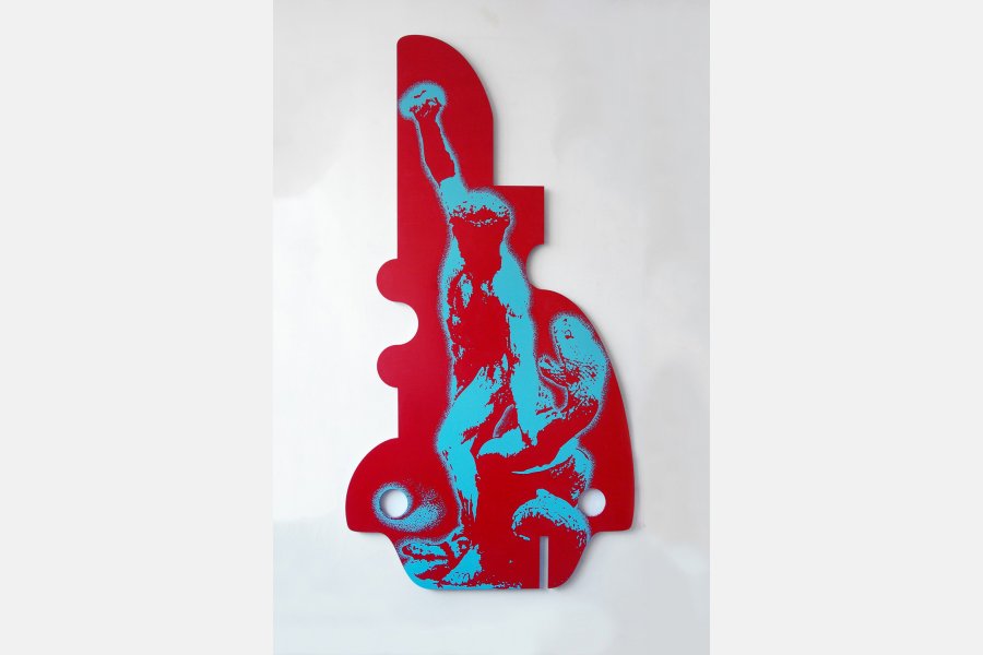 Enroulement, extension, détente – Acrylique sur aluminium – 185 x 100 cm – 2013