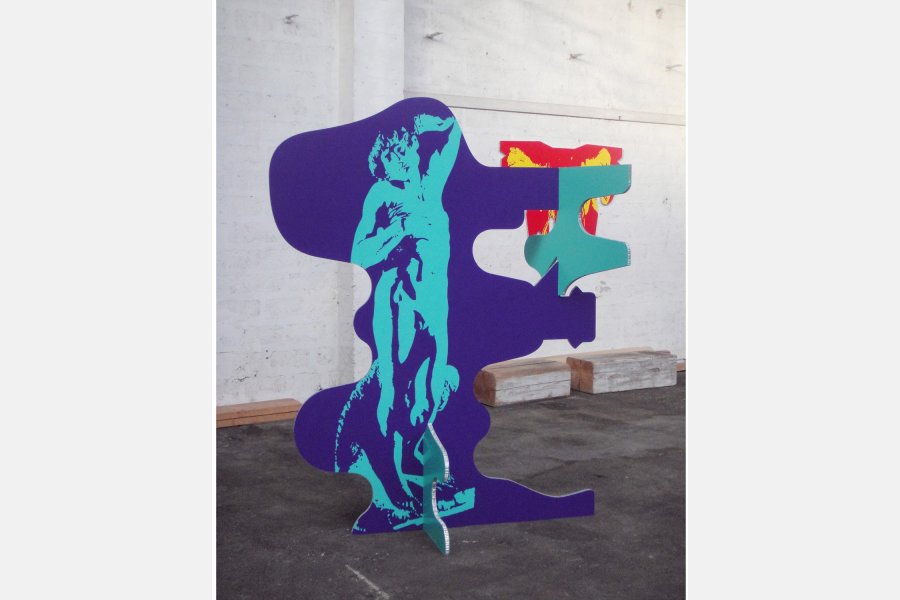 Pinocchio malade du Disco – Acrylique sur aluminium – 213 x 172 x 98 cm – 2012