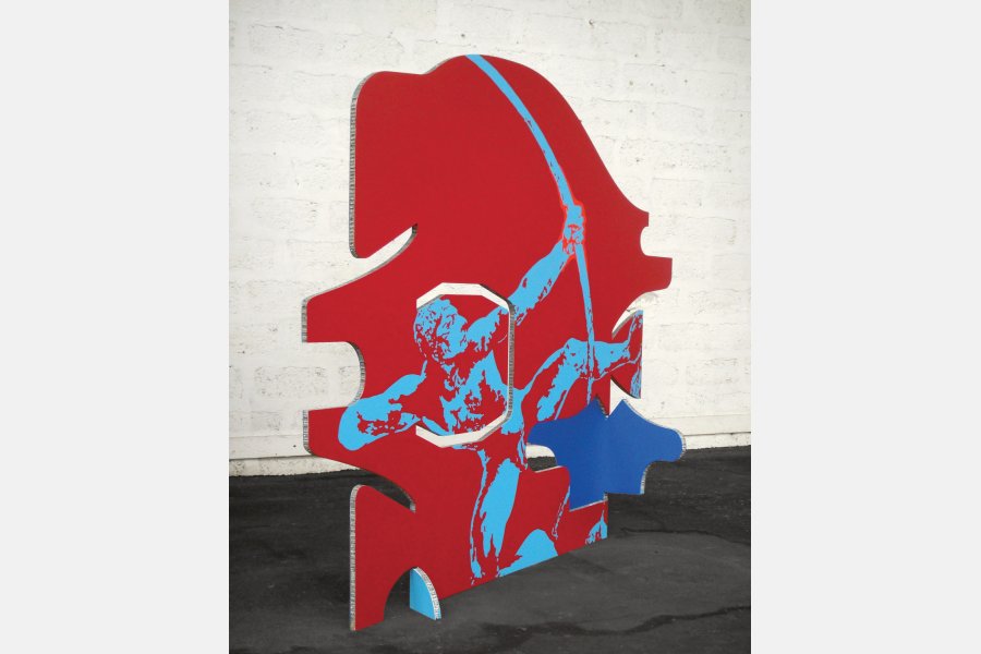 Telles raclées de Guillaume – Acrylique sur aluminium – 155 x 198 x 85 cm – 2012