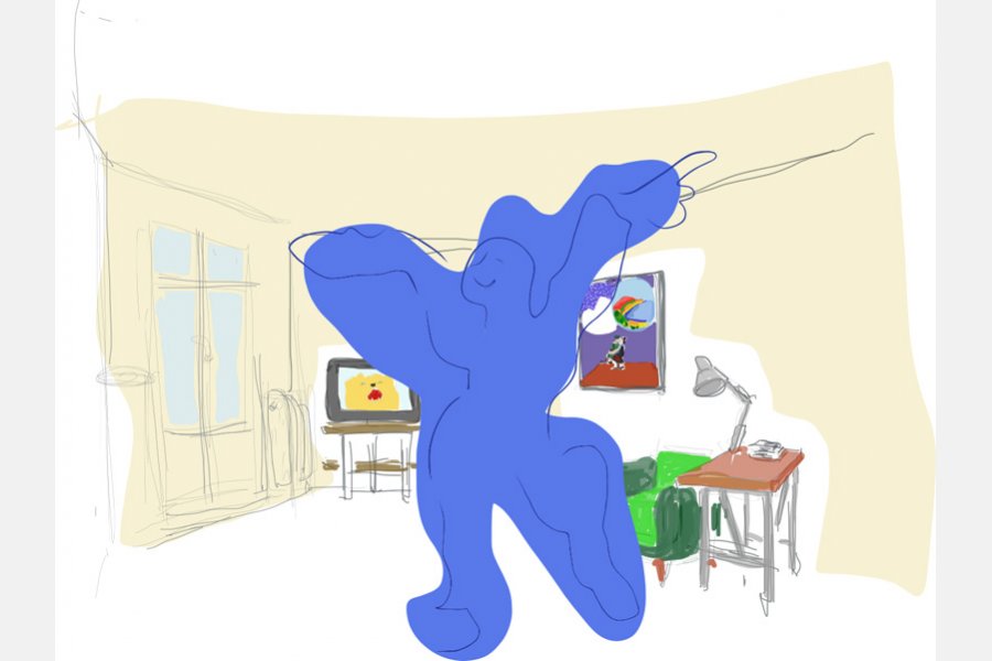 Home sweet home - digigraphie sur papier- 50 x 50 cm - 2016